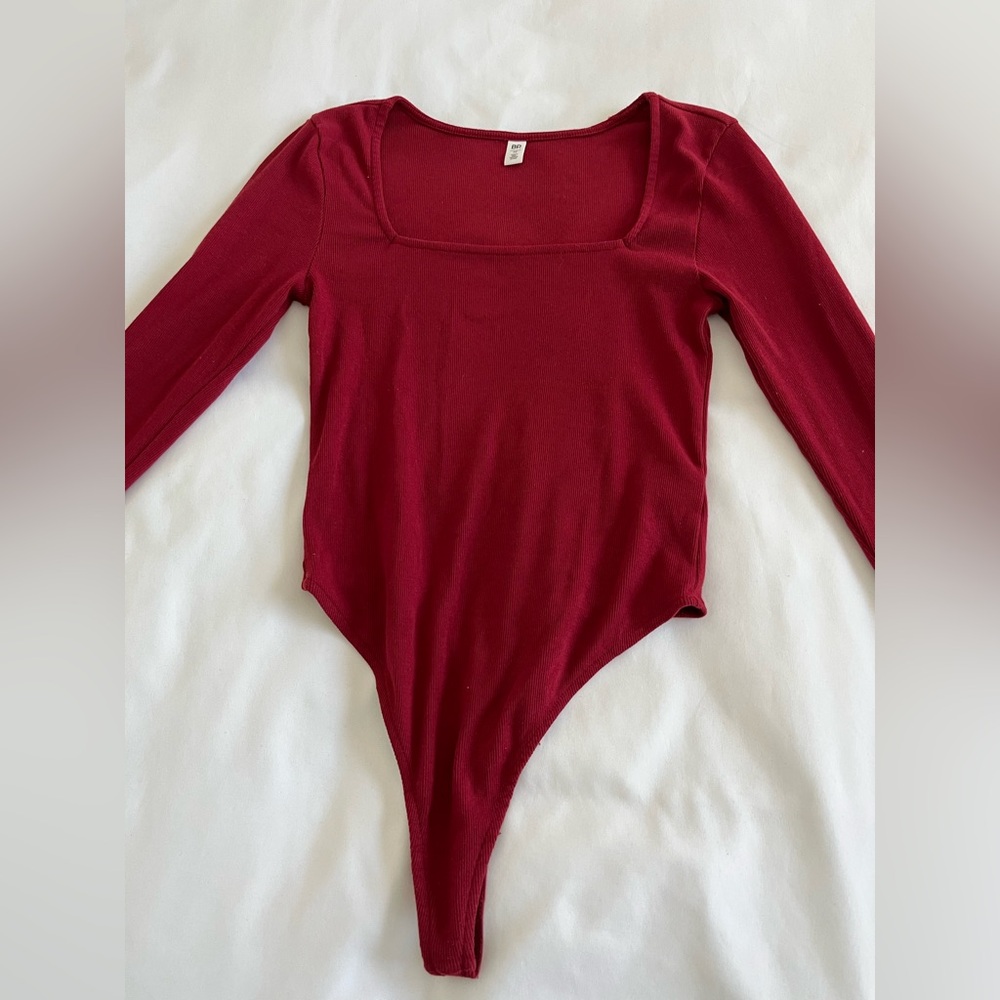 BP Red Long Sleeve Bodysuit